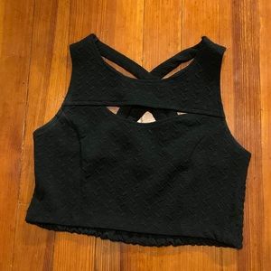 Black LF crop top
